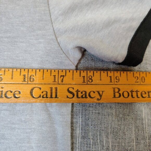 Super Mario Nintendo Ringer T-Shirt Boys Size Large Gray Blue Cotton Crewneck - Picture 7 of 8